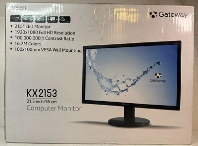 Gateway KX2153 21.5” LED Computer Monitor 1920 X 1080 HD Wall Or Desk Mount  - Image 1 of 4