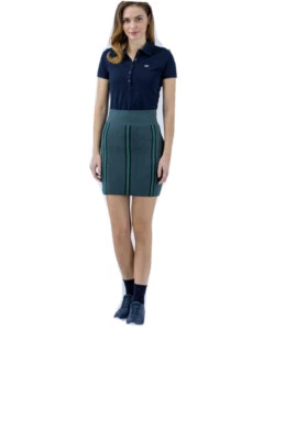 Falda suéter a rayas verticales de lana de algodón Lacoste para mujer. Talla 34/2  Foto 1 de 4