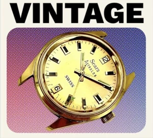 Vintage SEARS Astrolon Herrenuhr mit Tissot Kunststoff Kaliber 2251 f.Sammler - Bild 1 von 10