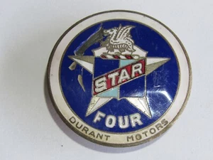 Vintage 1926-28 Star Four Durant Motors Radiator Badge Emblem Original Metal - Picture 1 of 2