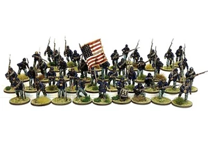 AMERICAN CIVIL WAR UNION INFANTRY ARMY ACW 40 wargame historical 28mm napoleonic - Picture 1 of 12