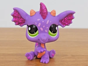 Littlest Pet Shop Purple Sparkle Dragon LPS #2660 pet glitter - Picture 1 of 15