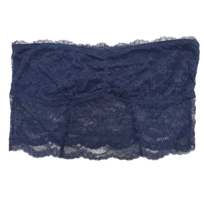 American Eagle Women's Dark Navy Blue Lace Longline Bandeau Top Bralette Size S - Image 1 of 4
