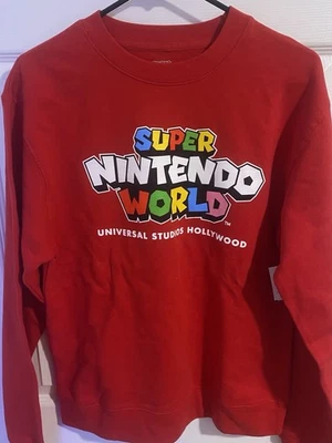 Sudadera Super Nintendo World Roja Universal Studios Manga Larga Crew Talla S Foto 1 de 4
