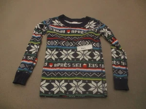 Hanna Andersson Size 5 Boys Winter Print 100% Organic Cotton Knit Pajama Top 931 - Picture 1 of 4