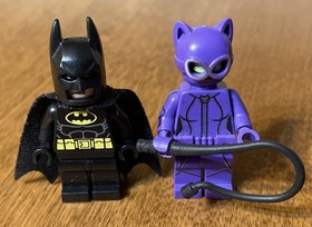 LEGO DC Super Heroes MiniFigure - Catwoman with Whip (70902) & LEGO Batman  