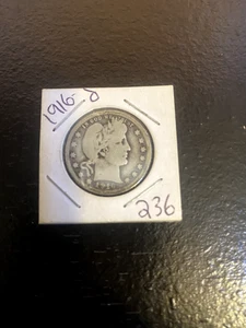 1916-D 25C Barber Quarter - Picture 1 of 2