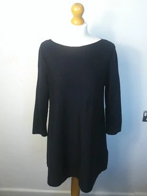 COS Womens Jumper Size M Black Wool Tunic Minimal Layering Soft Warm Knit - Image 1 of 4