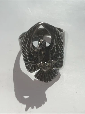 1985 GORDON & SMITH FLYING EAGLE Ring SILVER Plated Antique G&S - Image 1 of 4