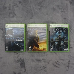 Halo 3 Wars ODST XBOX 360 Live Video Game Mature Teen 1 Player 3 game lot - Picture 1 of 24