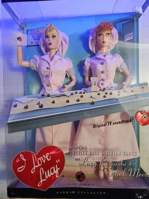 2008 Mattel I Love Lucy Job Switching Lucy & Ethel Barbie Dolls NRFB #L9585 - Image 1 of 4