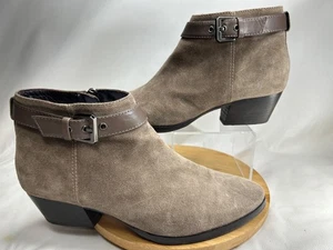 Aquatalia hellbraun/taupe/beige Wildleder Leder Stiefel Größe 8,5 Italien "Farin" - Bild 1 von 13
