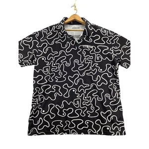 Mad Tasty Cannabis Co Black Doodle Art Men's Short Sleeve Shirt Polo Golf 2XL - Picture 1 of 6