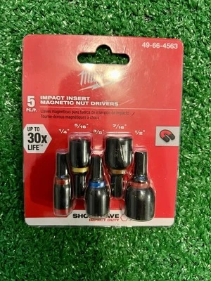 Milwaukee 49-66-4563  SHOCKWAVE Insert Nut Driver Set (5 PC) - Image 1 of 2