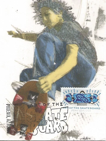 Art of the Skateboard Recreation Sports FDC USA Maximum Card Scott #5763 Cover