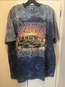 Vintage 2002 Led Zeppelin The House Of The Holy Tie Dye T Shirt Size XL - Picture 1 of 5