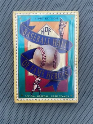 1992 Salón de la Fama Héroes del Béisbol 1ª Edición Juego de Tarjetas de Estampilla (12 Tarjetas) Sellado Foto 1 de 4