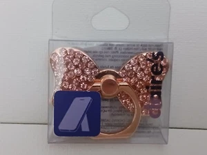 PINK BOW RHINESTONE KEYCHAIN - Picture 1 of 1
