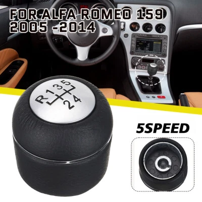 For Alfa Romeo 159 Brera Spider Gear Shift Stick Knob Manual 5 Speed Shifter - Image 1 of 4
