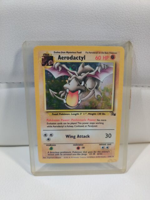 Aerodactyl Non Holo Rare 16/62 Pokemon Fossil 1st Ed Set LP -A00