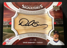DAVE GASSNER Twins 2006 Sweet Spot Update Bat Barrel Signatures RC AUTO #31/35