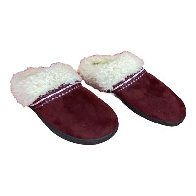 Zapatillas Isotónicas Mujer Talla 9 Granate Imitación Gamuza Piel Forrada Poliuretano Parte Inferior  Foto 1 de 4