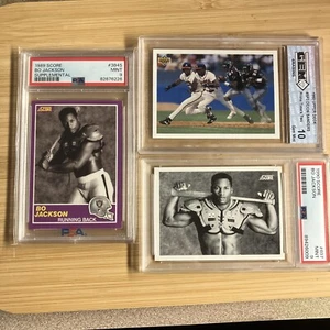 (4) Bo Jackson & Deion Sanders SP Dual Sport Editions - PSA HI-GRADE 1/1 LOT - Picture 1 of 8