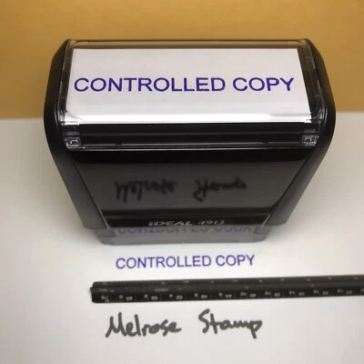 Controlled Copy Self Inking Stamp Purple Ink Ideal 4913 - Image 1 of 4