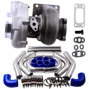 Universal GT30 Turbo Turbocharger+Intercooler Piping Kit For 2.5L-3.0L 4 6cyl - Picture 1 of 11