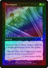 Decompose FOIL Odyssey HEAVILY PLD Black Uncommon MAGIC GATHERING CARD ABUGames
