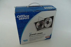 Office Depot Brand Slim CD Jewel Cases Pack of 100 Model #: 32029906 NEW - Picture 1 of 4