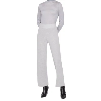 Club Monaco Merino Wool Sweater Pants Gray Pull On Ribbed Elastic Waist Super So - Image 1 of 4