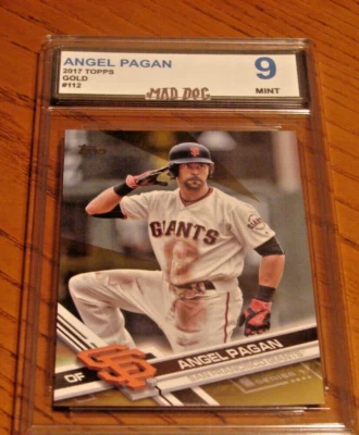 ANGEL PAGAN Insert****2017 TOPPS GOLD---GIANTS----MINT 9****Mad DOG - Image 1 of 2