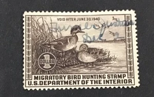 US 1939 F-VF Used SC#RW6, CV:$50, (W44) - Picture 1 of 2