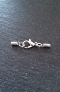 6 juegos de extremos de prensado de bobina enchapados en plata brillante para cable de 1 mm a 1,5 mm (extremos de 1,8 mm) Reino Unido - Imagen 1 de 6