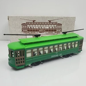 Vintage Classic Street Car Desire St HO Scale  Plastic Train Green 1970s - Picture 1 of 9