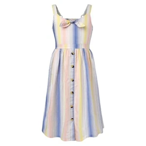 Jessica Simpson Girls Size Medium 10/12 Pastel Stripe Sundress NWT - Picture 1 of 5