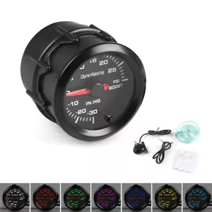 2'' 52mm Universal Car Pointer 7 Color LED Psi Turbo Boost Gauge Pressure Meter - Picture 1 of 8