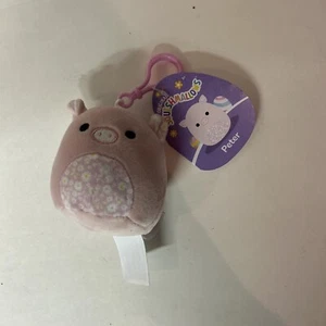 Squishmallows Peter the Pig Clip-On 3.5" Easter 2023 Plush Toy Floral Pattern - Picture 1 of 1