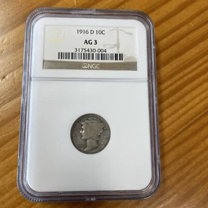 1916 D Mercury Dime NGC AG3 - Picture 1 of 3
