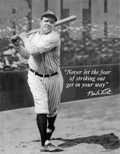 Babe Ruth No Fear Blechschild 1511 - Bild 1 von 1