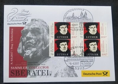 [SJ] Germany Luther And Europa 2017 (FDC) *SBERATEL - Image 1 of 4