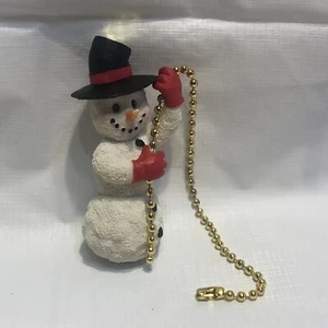 Ein dekorativer Deckenventilator oder Lichtzugkugelkette mit Schneemann - Bild 1 von 3