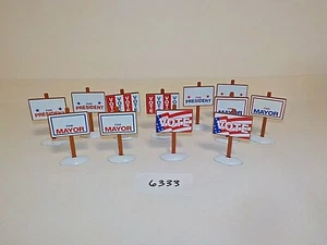 Abt. 56 Schneedorf Wahlhof Schilder 12 Stück Modelleisenbahn Weihnachtsanlage #6333 - Bild 1 von 2