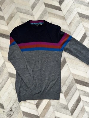 Suéter masculino Ted Baker London Monroe gola redonda mistura de lã tamanho 3 - Imagem 1 de 4