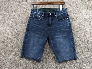Superdry Tyler Denim Short Mens 30 Slim Fit Stretch Mid Rise Dark Blue NEW - Picture 1 of 13