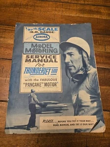 Vintage 1960's Aurora HO Thunder Jet Slot Car Service Manual Booklet Illustrated - Picture 1 of 5
