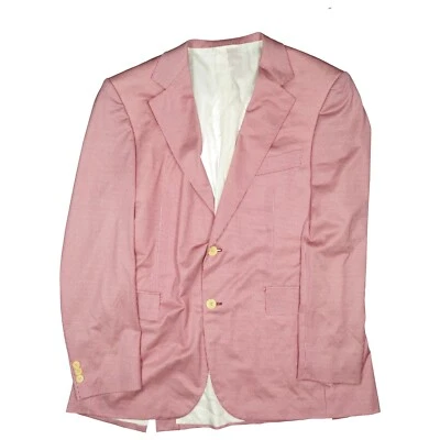 Regent Sor Soer Homme Veste Veston Blazer Fait Main Noble 25 L Rouge Damier Fin - Photo 1/3