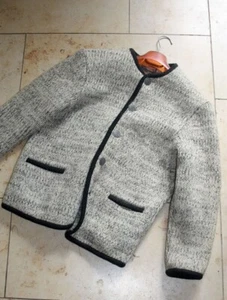 GEIGER Herrenjanker, gebraucht, weiß-grau meliert. Größe 48 - Bild 1 von 1