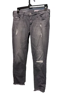 AG Adriano Goldschmied Jeans Women 25R Gray Distressed Skinny Stretch Pockets - Picture 1 of 7